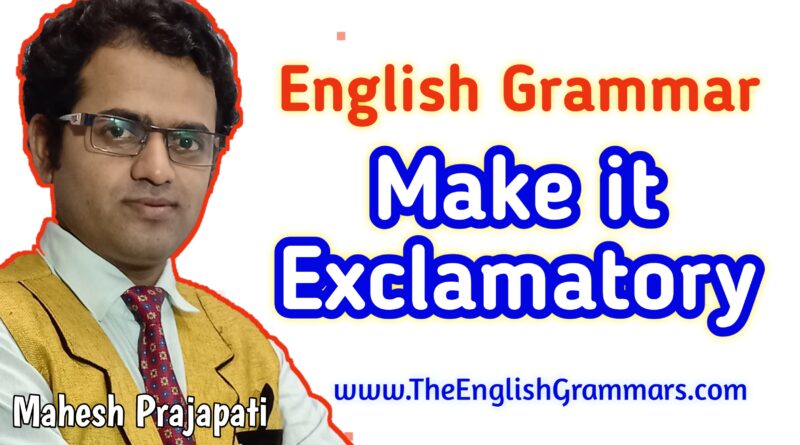 Make it exclamatory