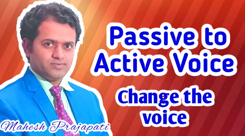 Passive to active voice